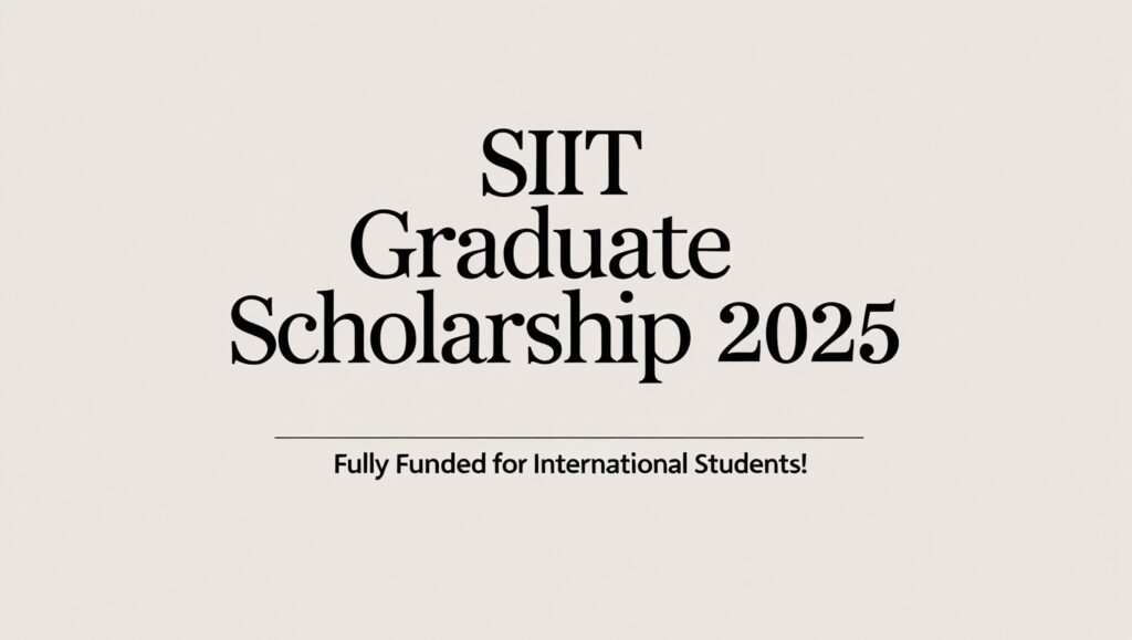 SIIT Graduate Scholarship 2025